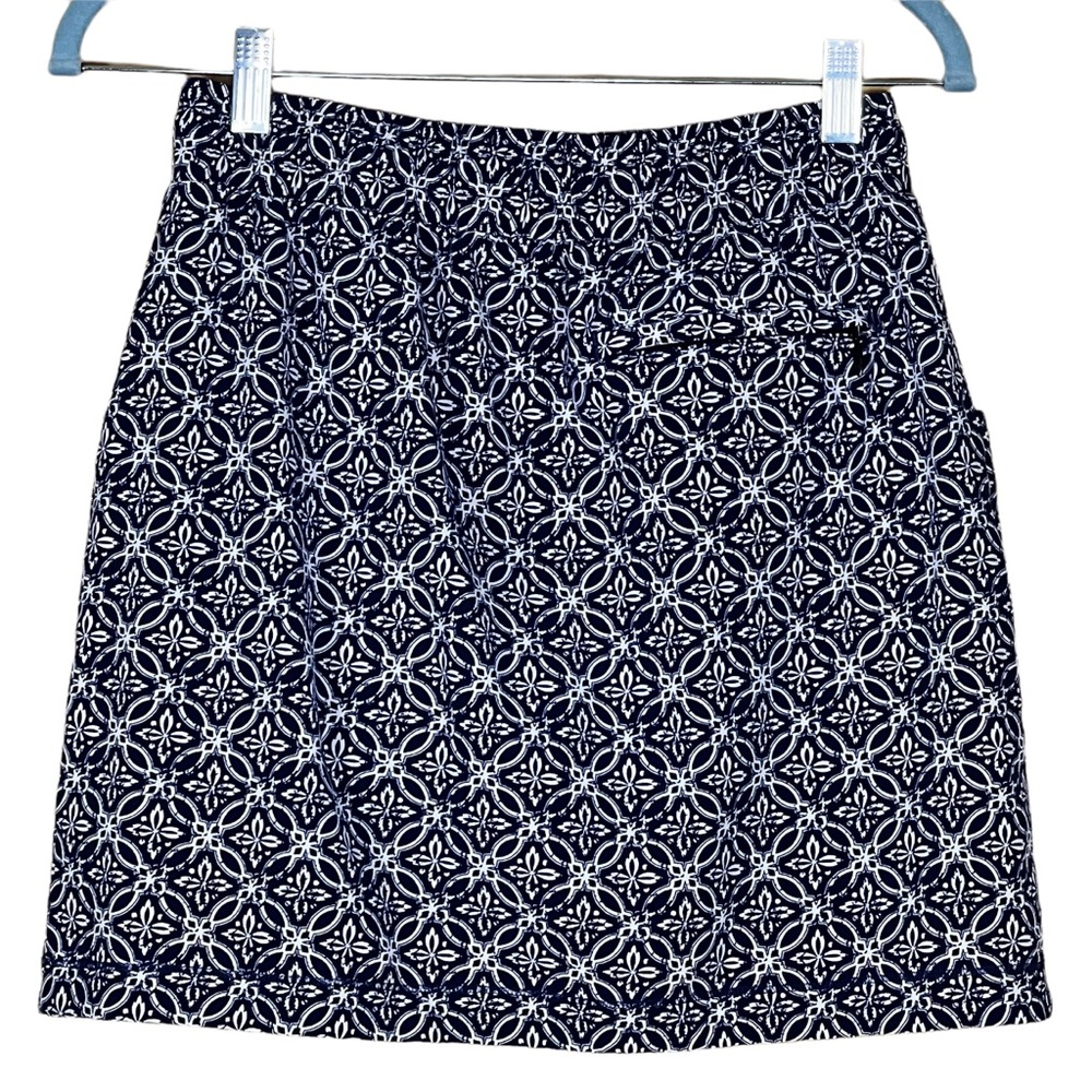 T by Talbots Women’s Faux Wrap Skirt Skort With Bike Shorts Attached  XS EUC - Picture 5 of 9